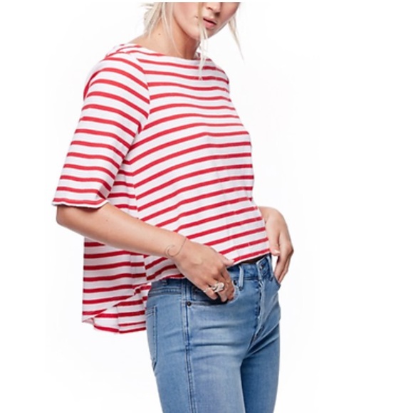 Free People Tops - Free People Cannes Striped Tee XS